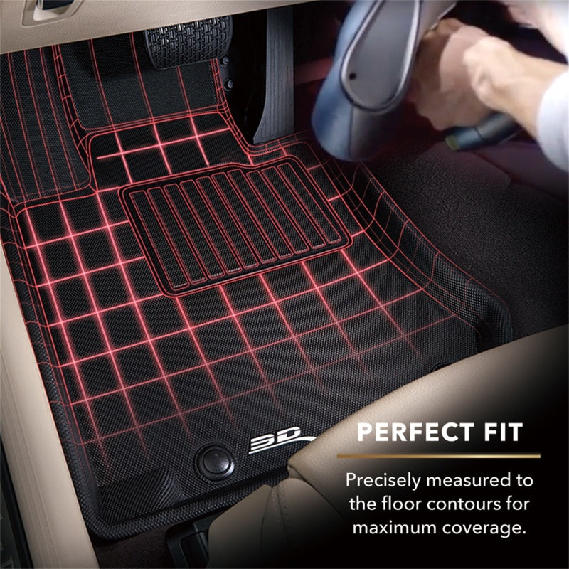 3D MAXpider 19-24 Dodge RAM 3500 Crew Cab Kagu 2nd Row Bench Seats Floormat - Black
